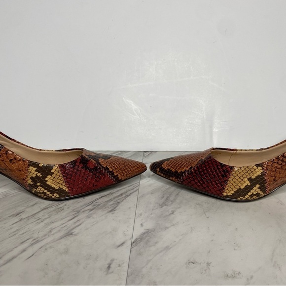 Sam Edelman Julianne Snakeskin Leather Pointy Toe Pump 7M - Picture 7 of 15